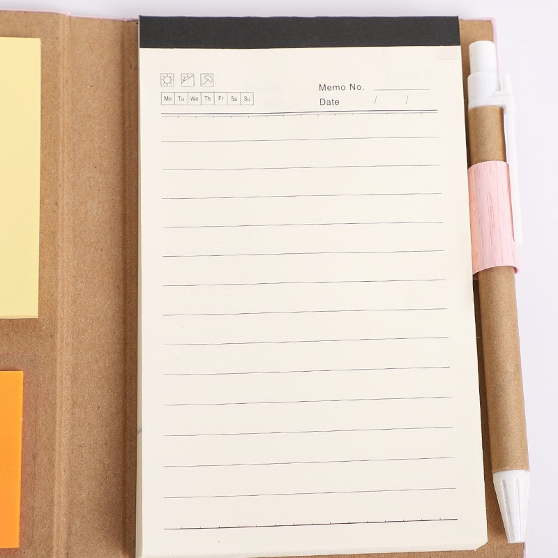 Elegant Business Organizer Notebooks With Removable Post-it's & Personalized Logos