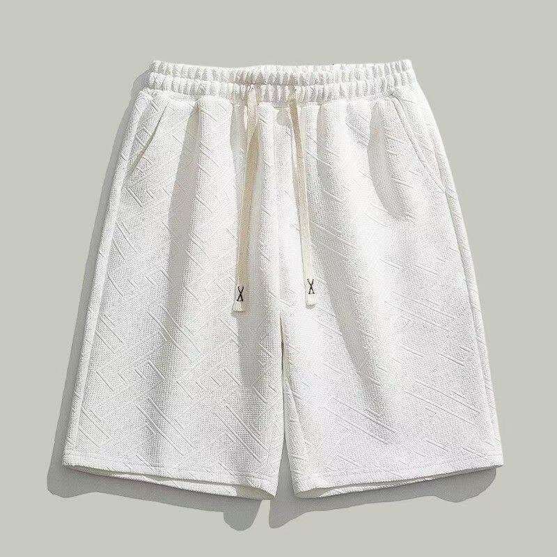 Fashion Men's Solid Color Loose Casual Five-Point Mid-Length Trendy Beach Stylish Sports Shorts B5