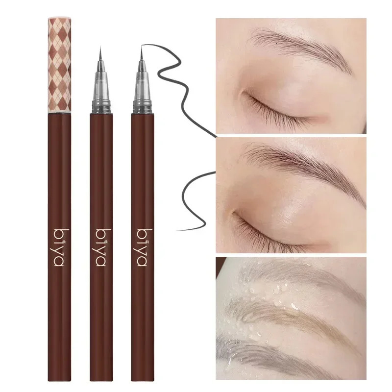1PC Liquid Eyebrow Pencil Waterproof Long Lasting Smooth Eyeliner Lying Silkworm 0.01mm Ultra Fine Eyebrow Tattoo Pen Makeup 250712