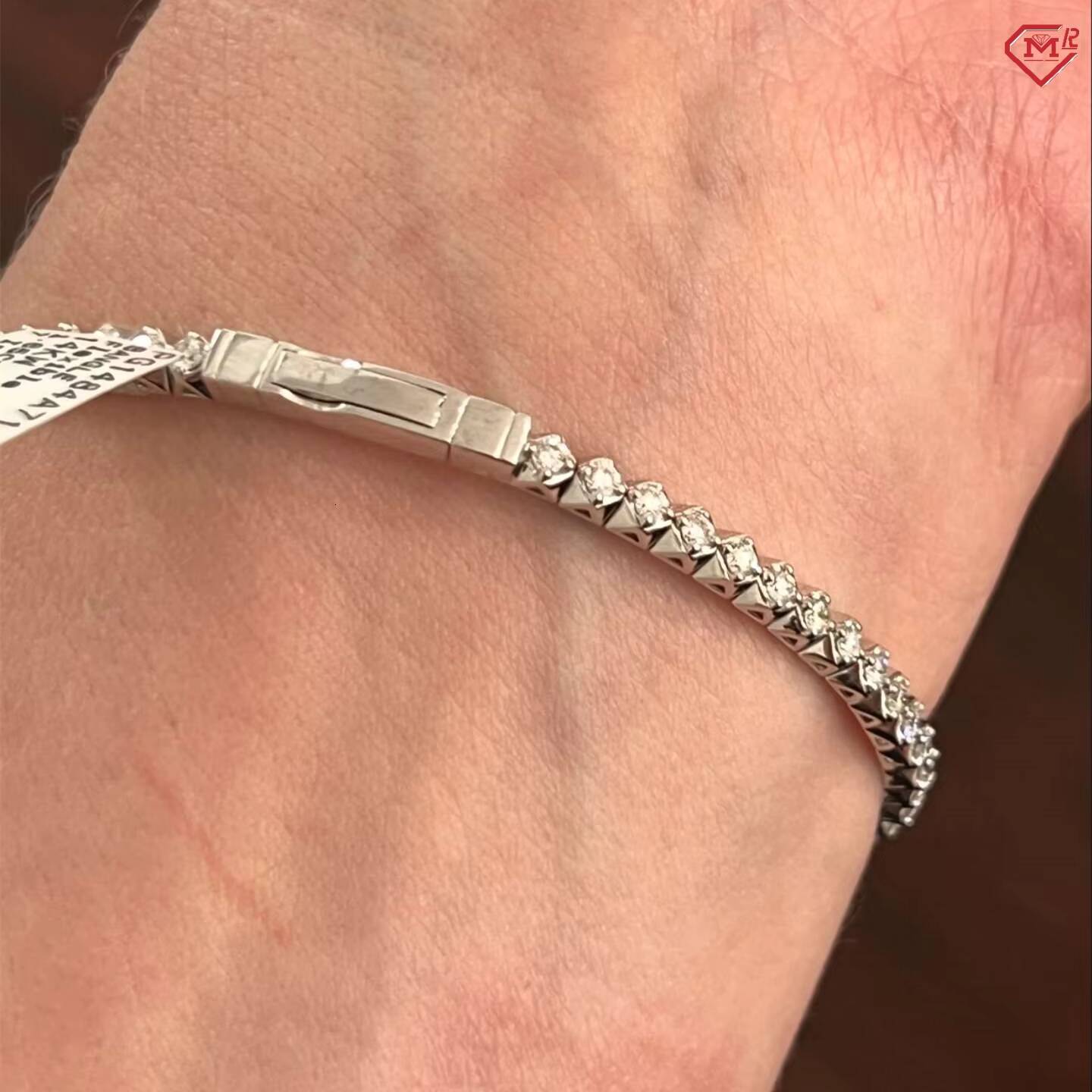 Hiphop Moissanite Tennis Bracelet 3mm 4mm 5mm Flex Bangles 925 Silver Bezel Setting Moissanite Tennis Chain