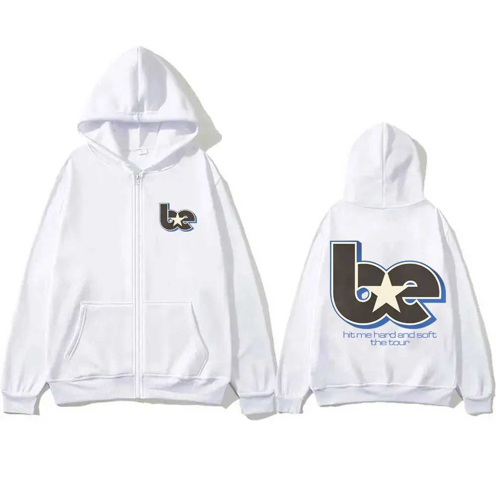 Hit Me Hard and Soft Tour Zipper Hoodie Men Women Hip Hop Fashion Trend Zip Up Jacket Mens Casual Oversized Zip Up Sweatshirt X250718