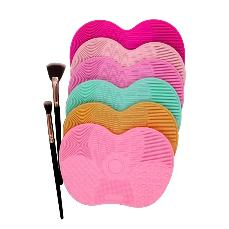 Colorful Brush Cleaner Scrubbe Board Cosmetic Makeup Washing Silicone Gel Cleaning Mat Foundation Pad 250716