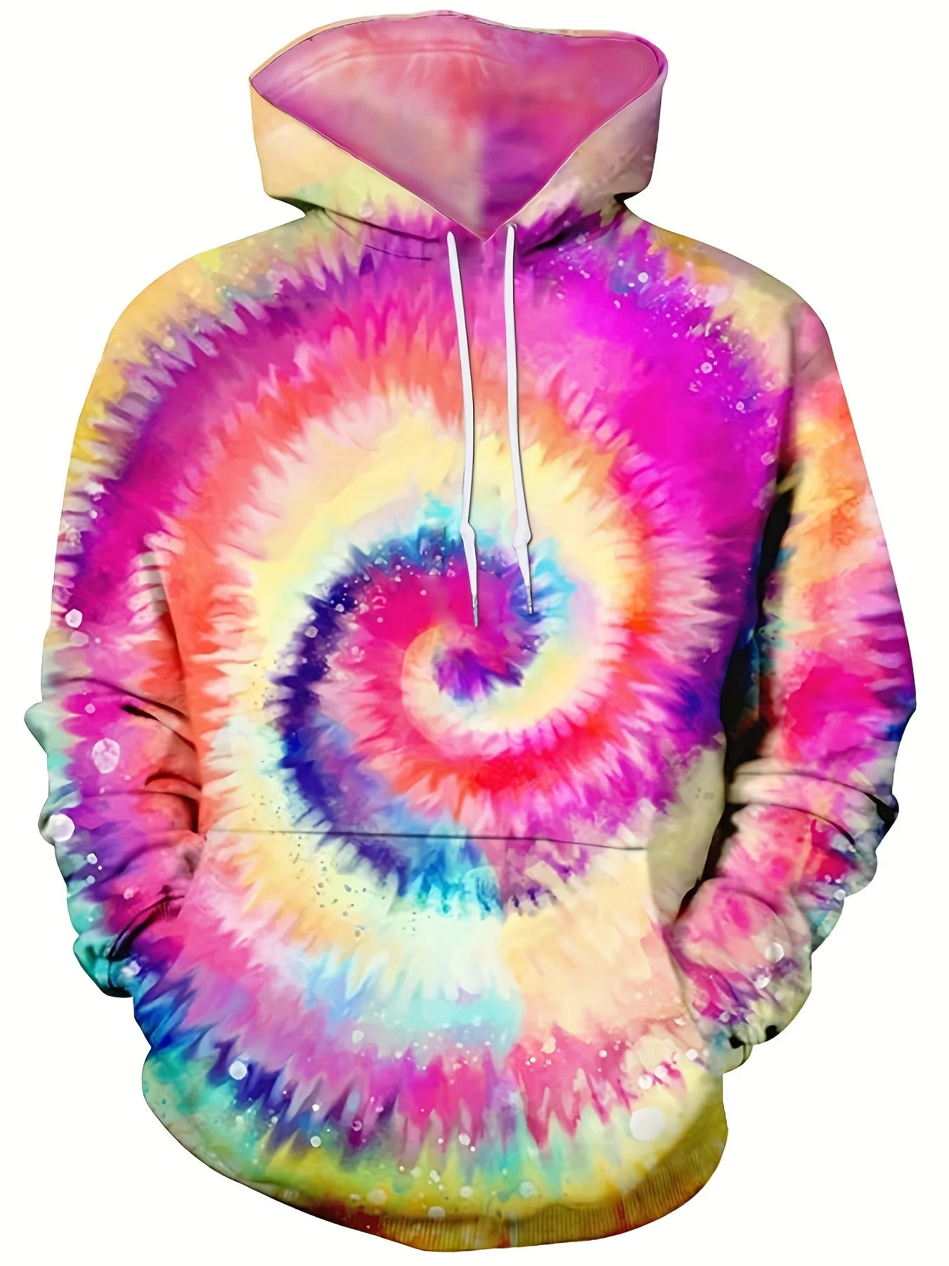 Mens Hoodie 3D Tie Dye Print Sweatshirts For Men Casual Hooded Shirt Y2k Hoodies Pullover Clothes Harajuku Top Clothing 250709