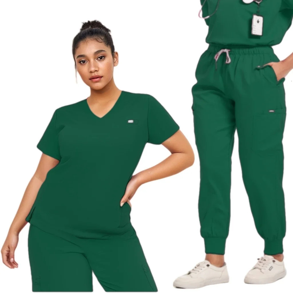 Scrub Nursing Accessories Gowns Doctor Nurse Special Scrub Minimalist Solid Color Work Wear Women Spa Work Wear 250715