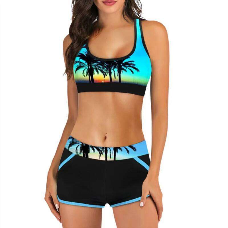 Tankini Two-Piece Swimsuit Women 2024 Y2k Bikini Set Swimwear Woman Cover Up Beach Wear Sport Bathing Suit Monokini