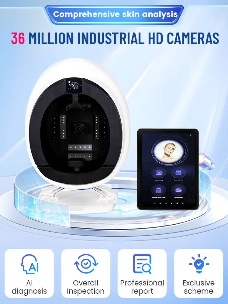 3D AISIA Q1 AI Facial Skin Analyzer Detection Skin Problem Diagnosis 8 Spectrum Professional Analysis Beauty Salon Equipment