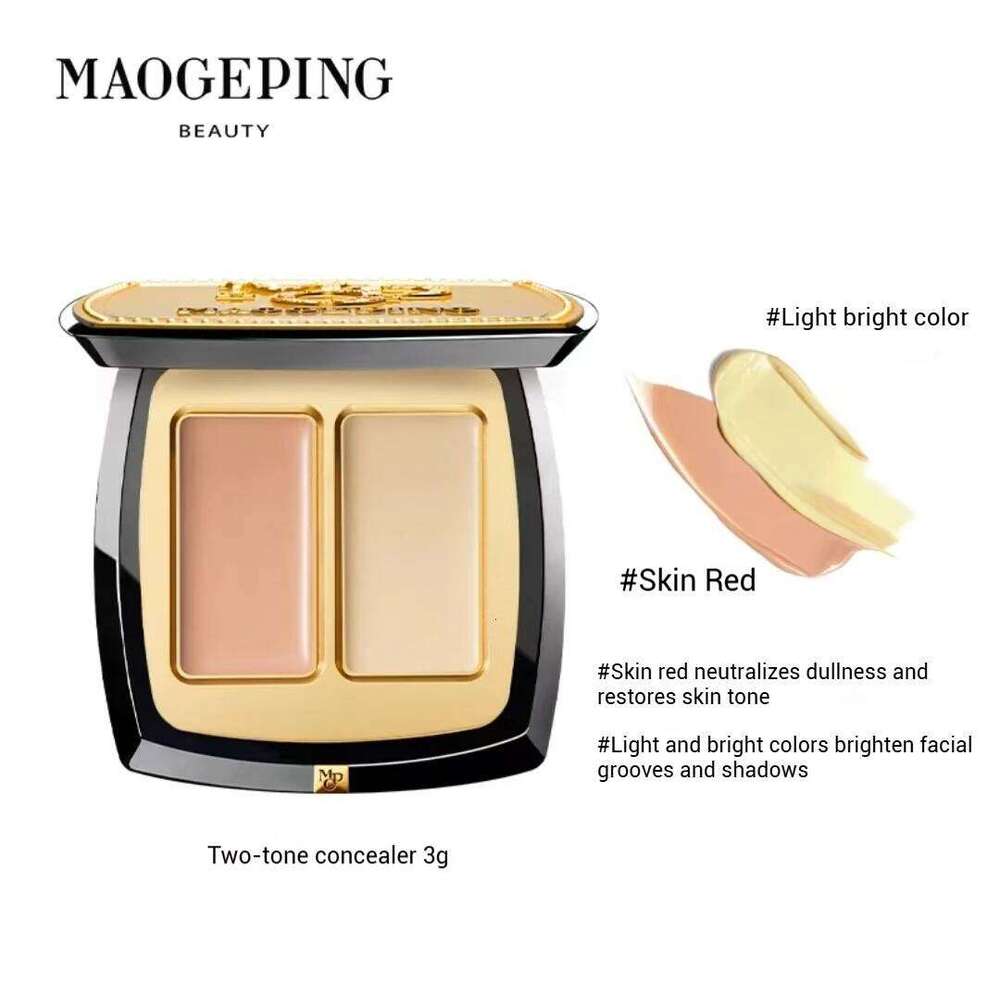 Maogeping Beauty Professional Double Color Palette High Coverage Moisturizing Concealer Makeup 3g X250717