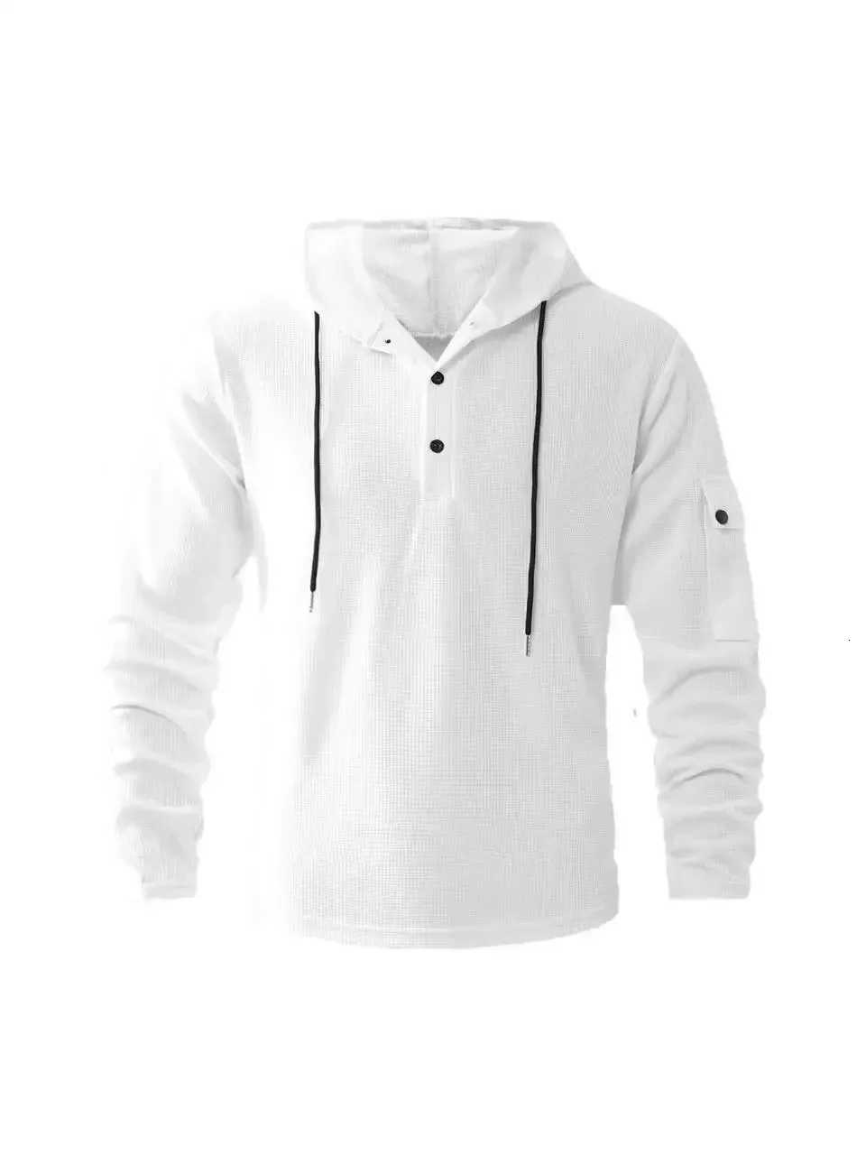 2025 Spring and Autumn New Mens Sports Fitness Button Hoodie Fashionable and Casual Versatile Breathable Running Coat XJ250714