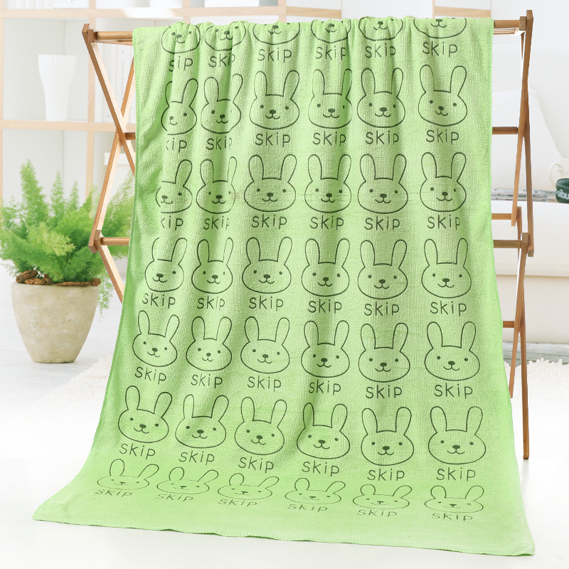 3 superfine fiber cartoon - printed large bath towels for women that are absorbent, quick - drying, can also be used as beach towel for bathing
