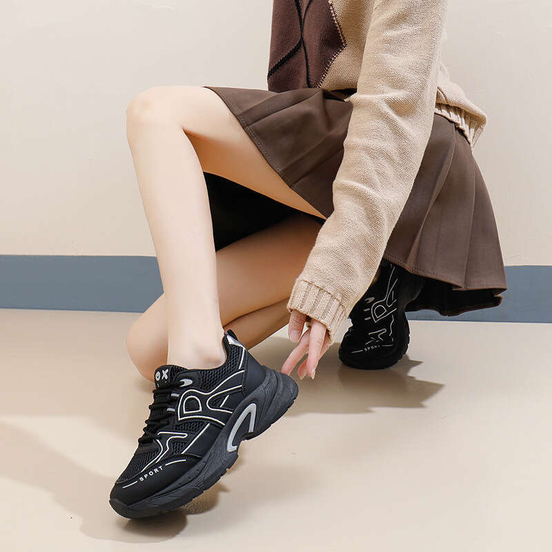 2024 Autumn Free shipping New Dad for Women, Trendy Ins Style, Plus Size Women's Shoes, Student Sneakers, Free shipping Height Increasing Casual 