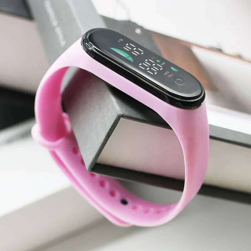 free shipping Fashion Sports Watch Electronic LED Digital Wristwatch for Women Casual Simple Silicone Touch Waterproof Bracelet Cloc