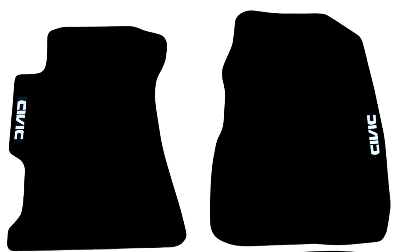 Front Car Floor Mats For Honda Civic Hatchback Velour Waterproof Carpet Liners