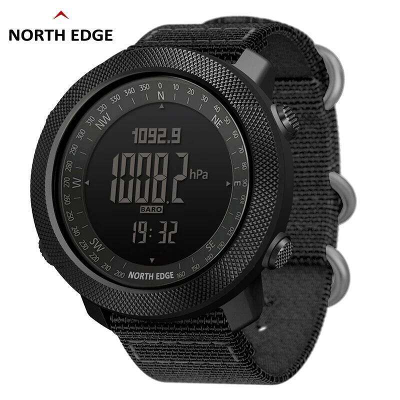 NORTH EDGE Men's sport Digital watch Running Swimming Military Army watches Altimeter Barometer Compass waterproof 50m Wristband free shipping