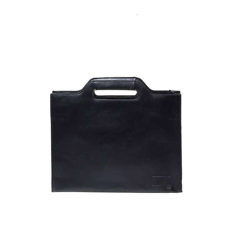 Business Men Handbag Retro PU Leather Men's Laptop Male Briefcase Hand Document Envelope Bag
