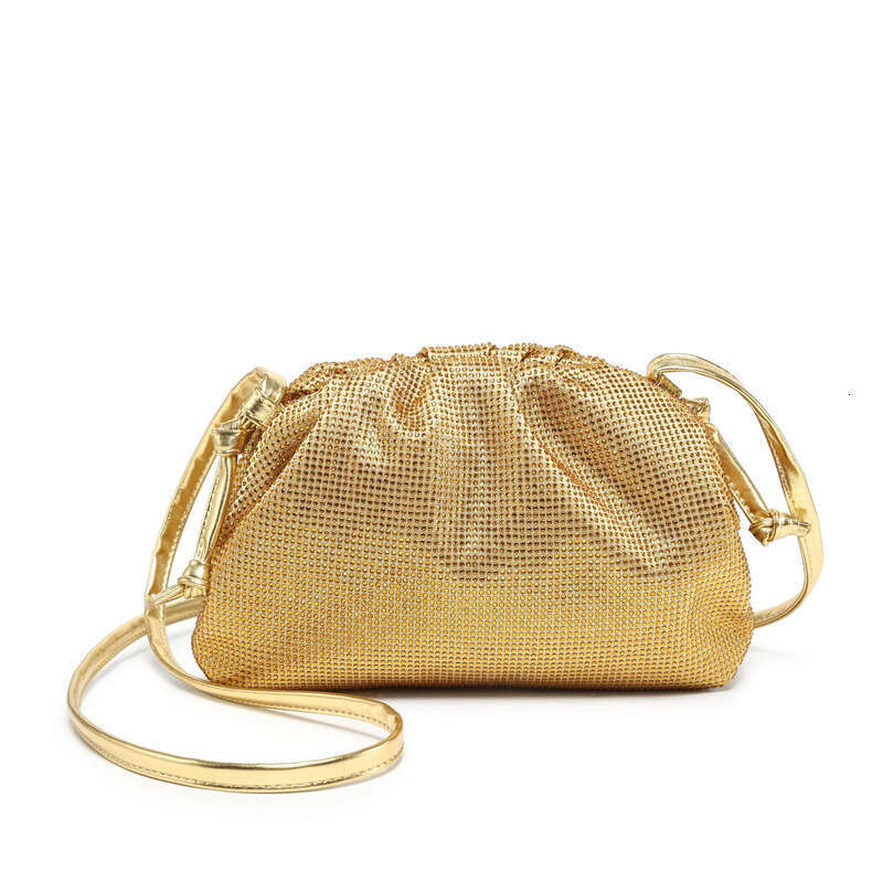 Leather Bag Bucket Bag Tote Bag Summer Women S Crystal Diamond BV Cloud Crossbody Handheld Lightweight Elegant Evening Bag