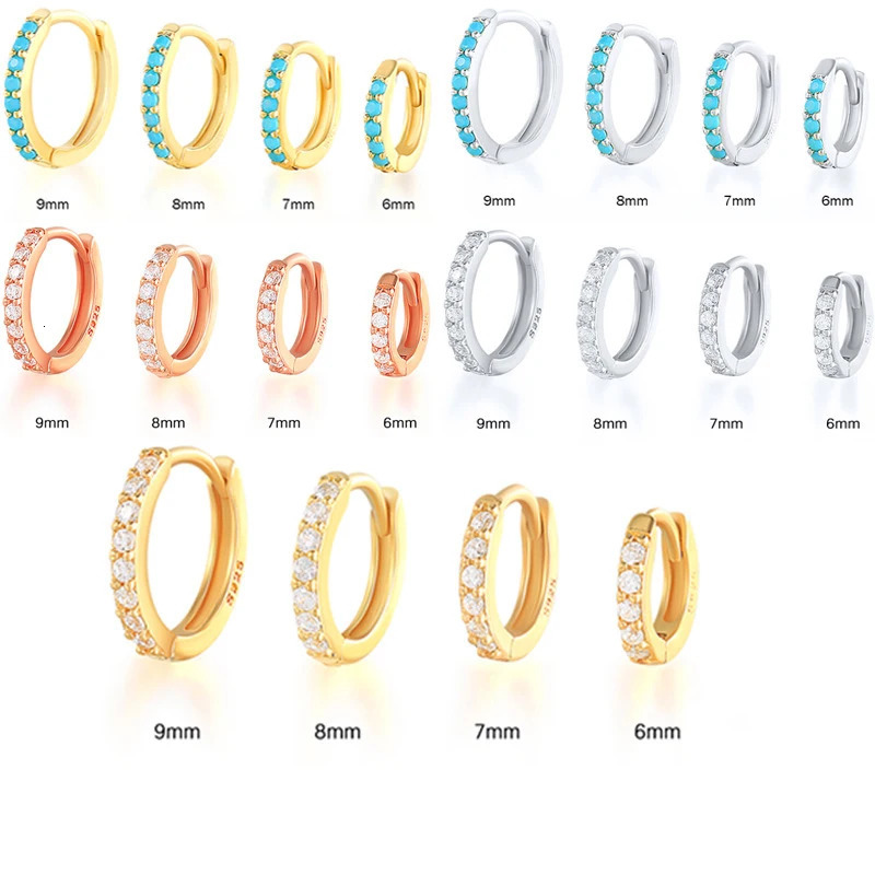 2pcs Stainless Steel Multicolor Cz Hoop Cartilage Earring Simple Helix Tragus Daith Conch Rook Snug Ear Piercing Jewelry 250716