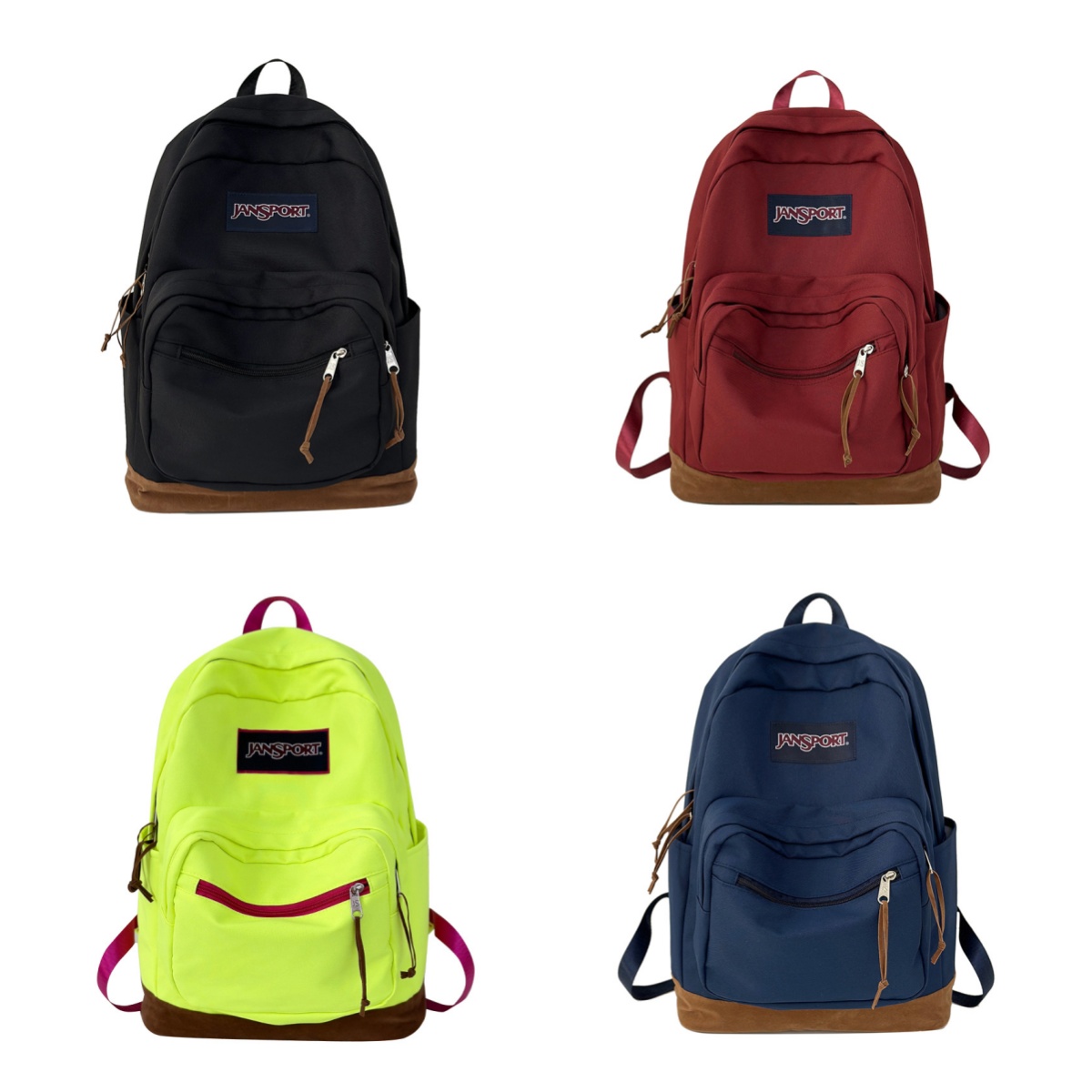 New JanSport Backpack Student Laptop Workout Shool Bag Large Capacity Water-Repellent Fabric Designed for Casual Bag Nylon Unisex Computer Gym Bag Travel Bag