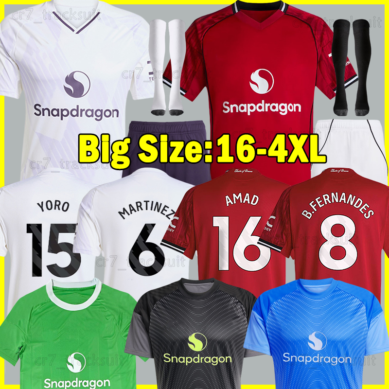 XXXL 4XL 25 26 Man B.FERNANDES Soccer Jerseys GARNACHO AMAD HOJLUND ZIRKZEE 2025 2026 CASEMIRO ERIKSEN Football Shirts goalkeeper ONANA Women Men Uniforms Kids Kits