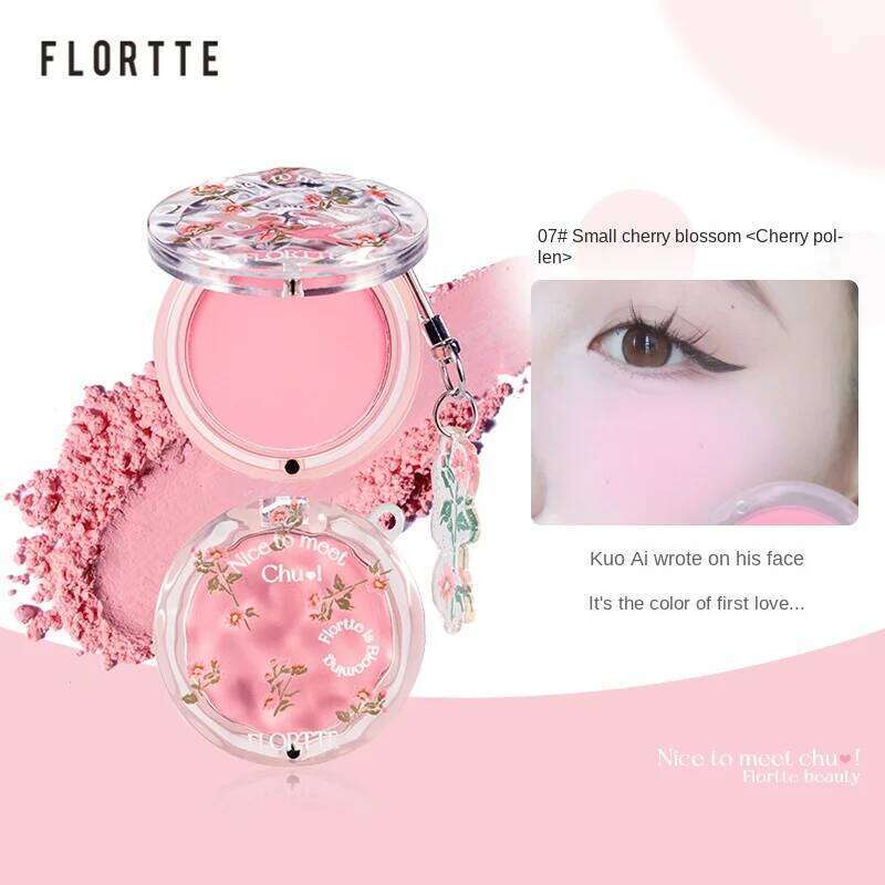 FLORTTE Make Up Blush Palette Korean Cosmetics First Kiss Blusher Long Lasting Fine Natural Highlighting Blushes X250718