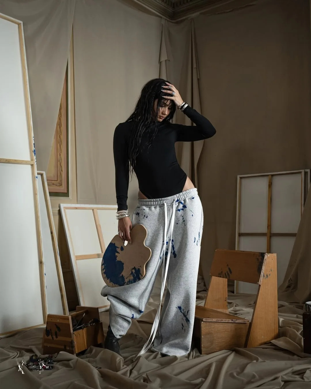 2025 Hoodies Two Piece Set Y2k Clothes for Men Harajuku Gothic Pattern Loose Casual Sweatpants Tracksuit Mens Sports Suit 250715