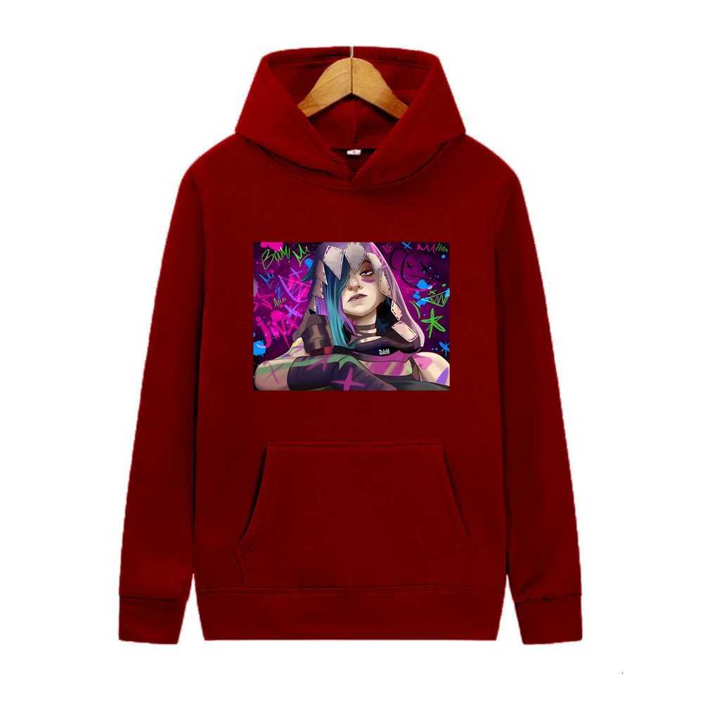Gamer Hoodie Arcane Kaii Shirt Jinx Arcane Hooded Streetwear Sweatshirt Unisex Long Sve Pullover Gift for Friends XJ250717