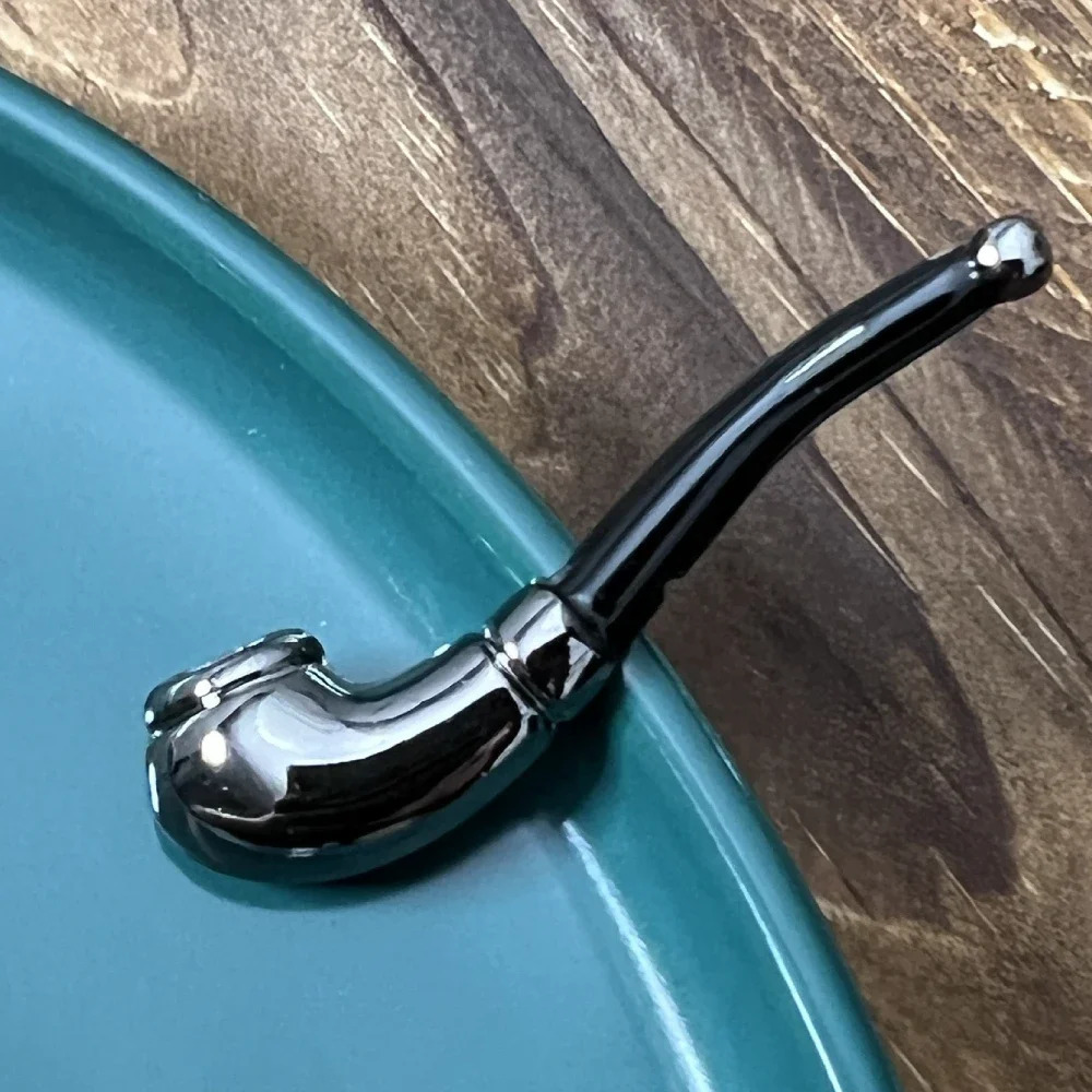 Korean Metal Eyeglass Frame Pipe Pocket Minimalist Style Tie Clip Fashion Trendy Bright Silver Color Accessories Jewelry for Men 250715