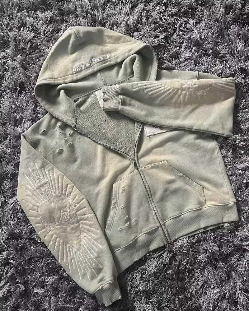 Autumn and Winter New Fashion Letter Patch Embroidered Sweater Hoodies Men Y2K Street Vintage Popular Leisure Sports Hoodies Top XJ250714