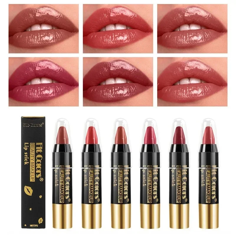 Easy Coloring Gloss Lipstick Lasting Nude Red Lipsticks Lip Crayon High Pigmented Waterproof Moisturizing Lip Stick Lips Makeup 250716