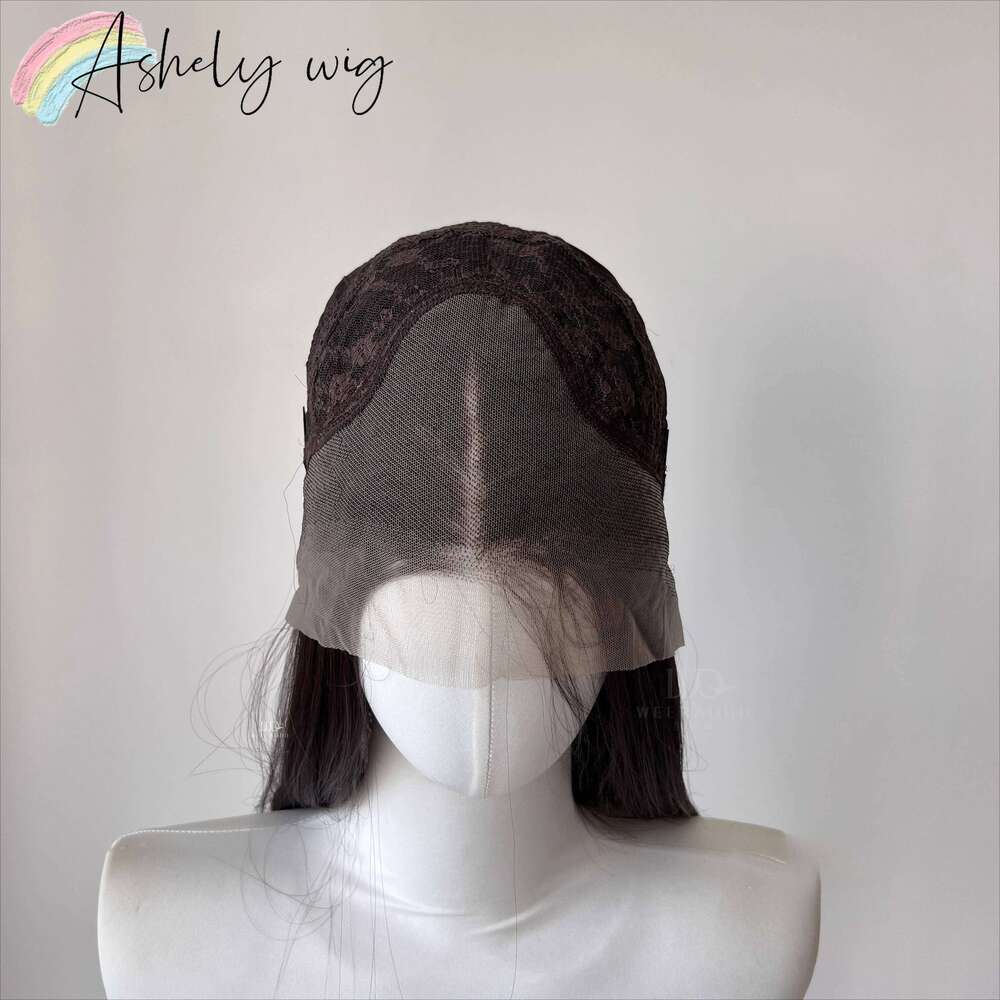 Dark For Women Cold Brown Hand-Hooked Wig Hair Synthetic Wigs High Quality Short Lace Front