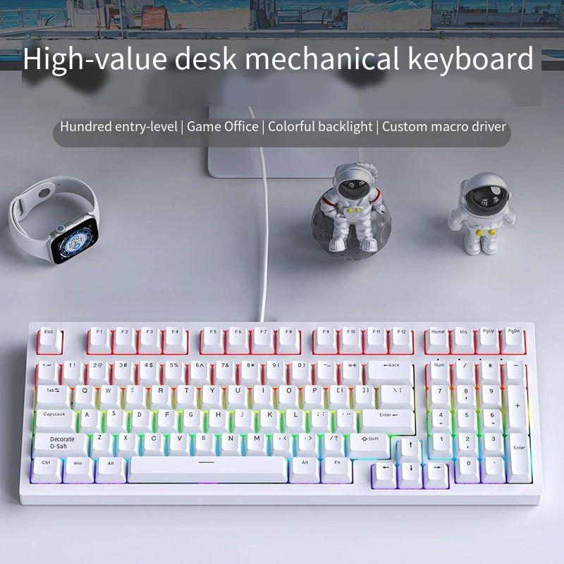 Designer Famous Brand Ruiyi F Mechanical Keyboard High Aesthetic Gaming Wired Office Laptop Blue Brown Red Switch