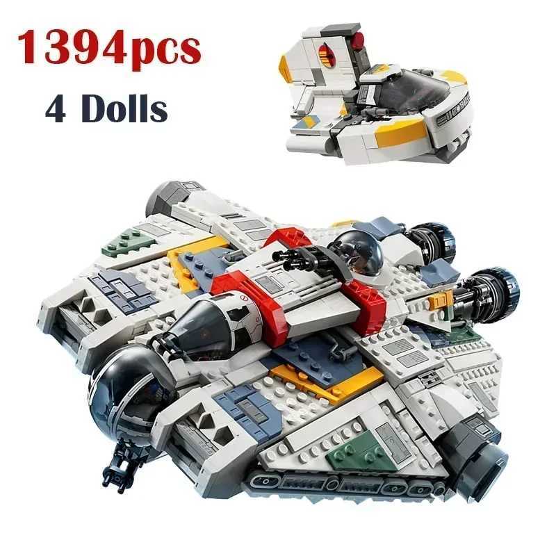NEW Spaceship 1394pcs Ghost Phantom II Building Blocks Assembling Fit 75357 Bricks Model Toys for Children Gift Z250718