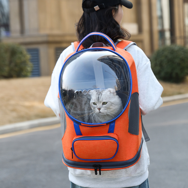 Beni Pet Breathable Space Capsule Pet Carrier - Portable Double Shoulder Bag for Cats & Dogs