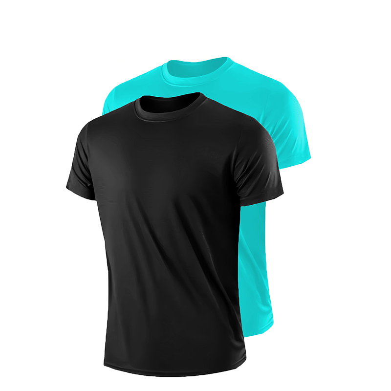 Mens Summer T shirt Black with other colors two piece suit(Suitable for young men and women)