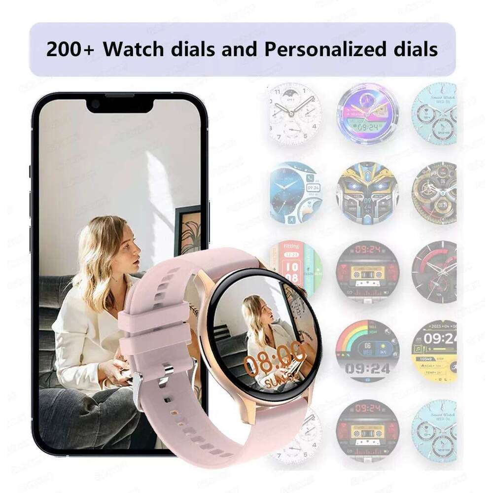 2024 New GPS Smart Watch Women True AMOLED 466*466 HD Screen Health Tracker Sports NFC Voice Bluetooth Call Smartwatches Ladies free shipping