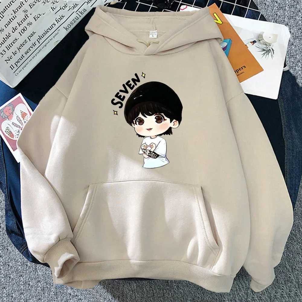 Jungkook Seven Hoodie Women Harajuku Aesthetic Funny Kaii Hoodies Unisex Autumn Winter Casual Fce Pullover Sweatshirts Tops XJ250717