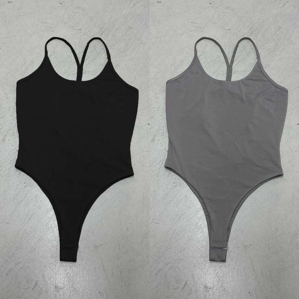 Solid Color Backless Hollow Out Bodysuit Style Casual Base Yoga Sports Camisole Top For Women B5 g7