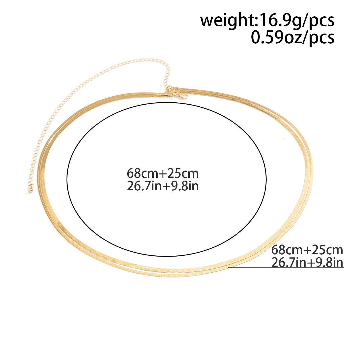 Ingemark Sexy Flat Snake Chain Waist Belly Belt for Women Summer Beach Bikinis Simple Body Chain Festival Jewelry Accessories 250715