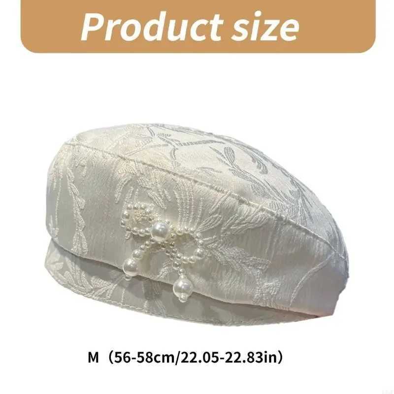 193F Soft and Comfortable Hat Princesses Hat Bows Pattern Hat Luxurious Women L250718