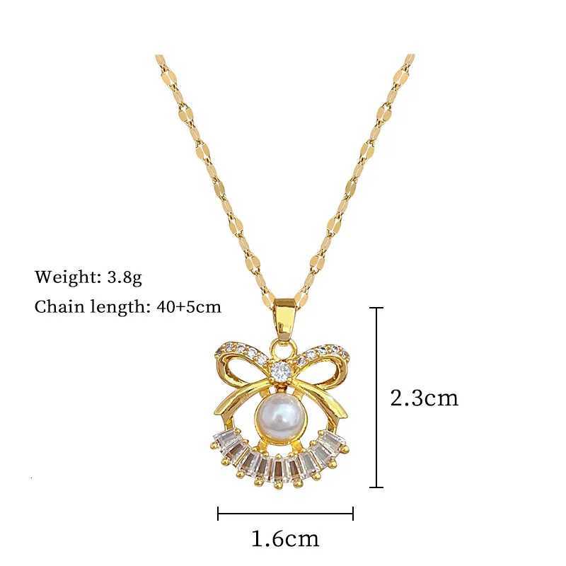 316L Stainless Steel Flower Bowknot Necklace Earrings Set for Women New Concise Trendy Jewelry Set Gift Party X250718