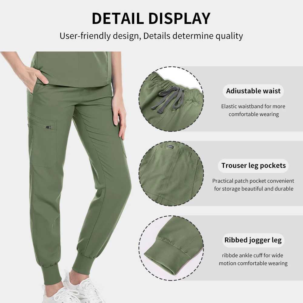 Unisex Nurse Uniform Fashion Joggers Nursing Set Doctor Nurse Specific Workwear BreaTHable Scrub Veterinary Uniform Z250718