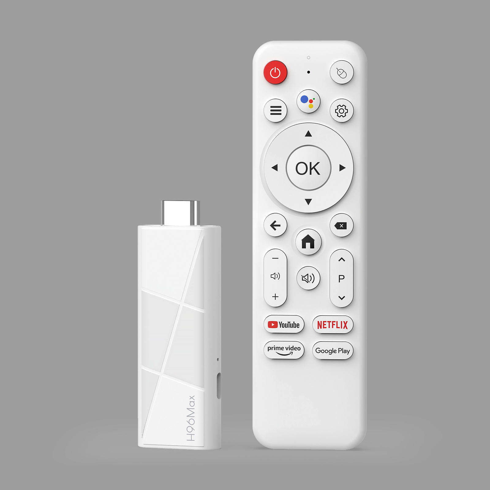 H96 MAX RK3518 Stick White Android 14.0 Mini TV BOX 4K UHD Dongle WiFi 6 BT5.4 Google Voice Assistant ATV Box Smart Media Player
