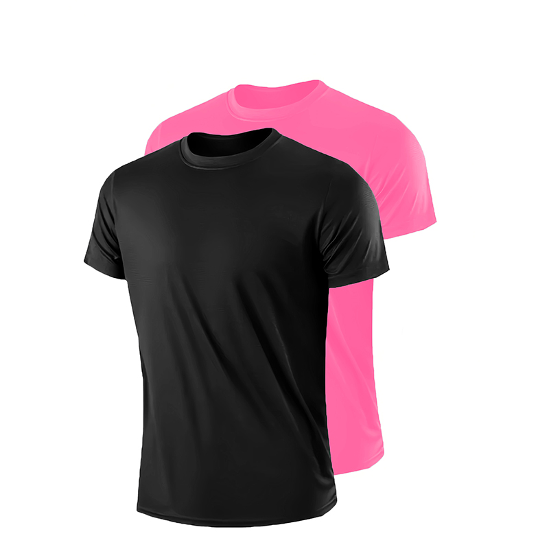 Mens Summer T shirt Black with other colors two piece suit(Suitable for young men and women)