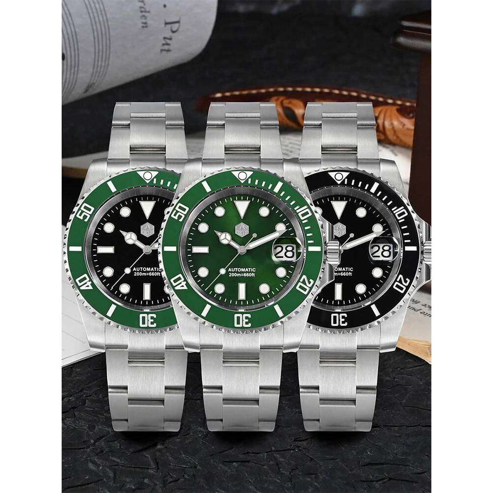 San Martin New 40mm Water Ghost Diver Men Business NH35 Automatic Mechanical Watch Sapphire Waterproof 200m SN0017 free shipping