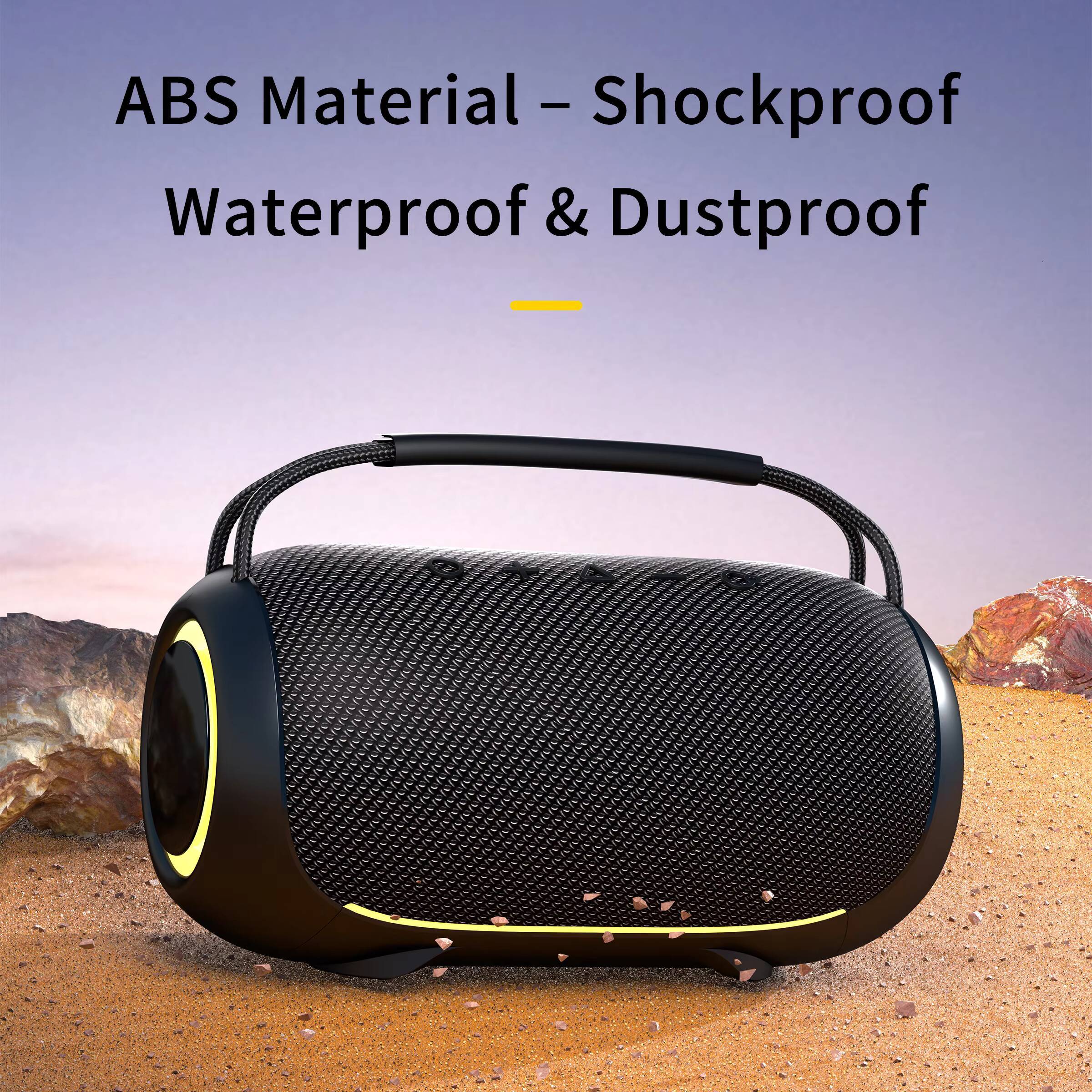 Wireless Portable Boombox Speaker BT 5.3 Sound Strong Subwoofer Outdoor Waterproof Bluetooth Speakers