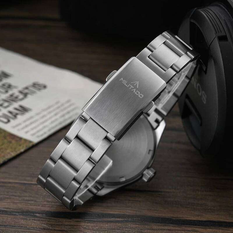 Militado ML08 Military VH31 Quartz Movement Double Sapphire Crystal C3 BGW9 Luminous 10Bar Waterproof 38mm Vintage Watch free shipping