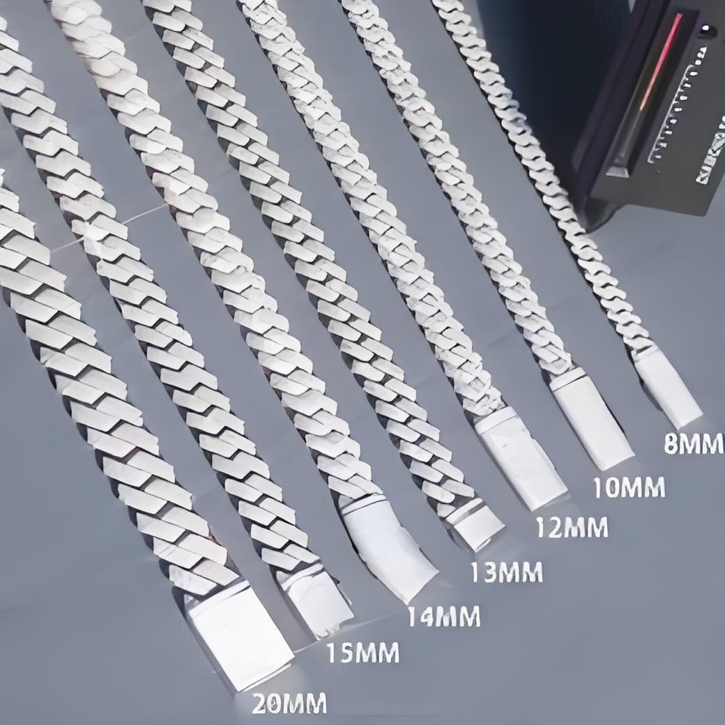 design 2rows 8mm-15mm VVS Moissanite Dia Chain S Sterg Sier Cuban k for men hiphop fine jewlery necklaces Free shipping