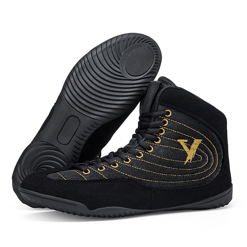 Boxing shoes Men's trainers Sneakers training and competition shoes indoor shock absorption breathable non slip