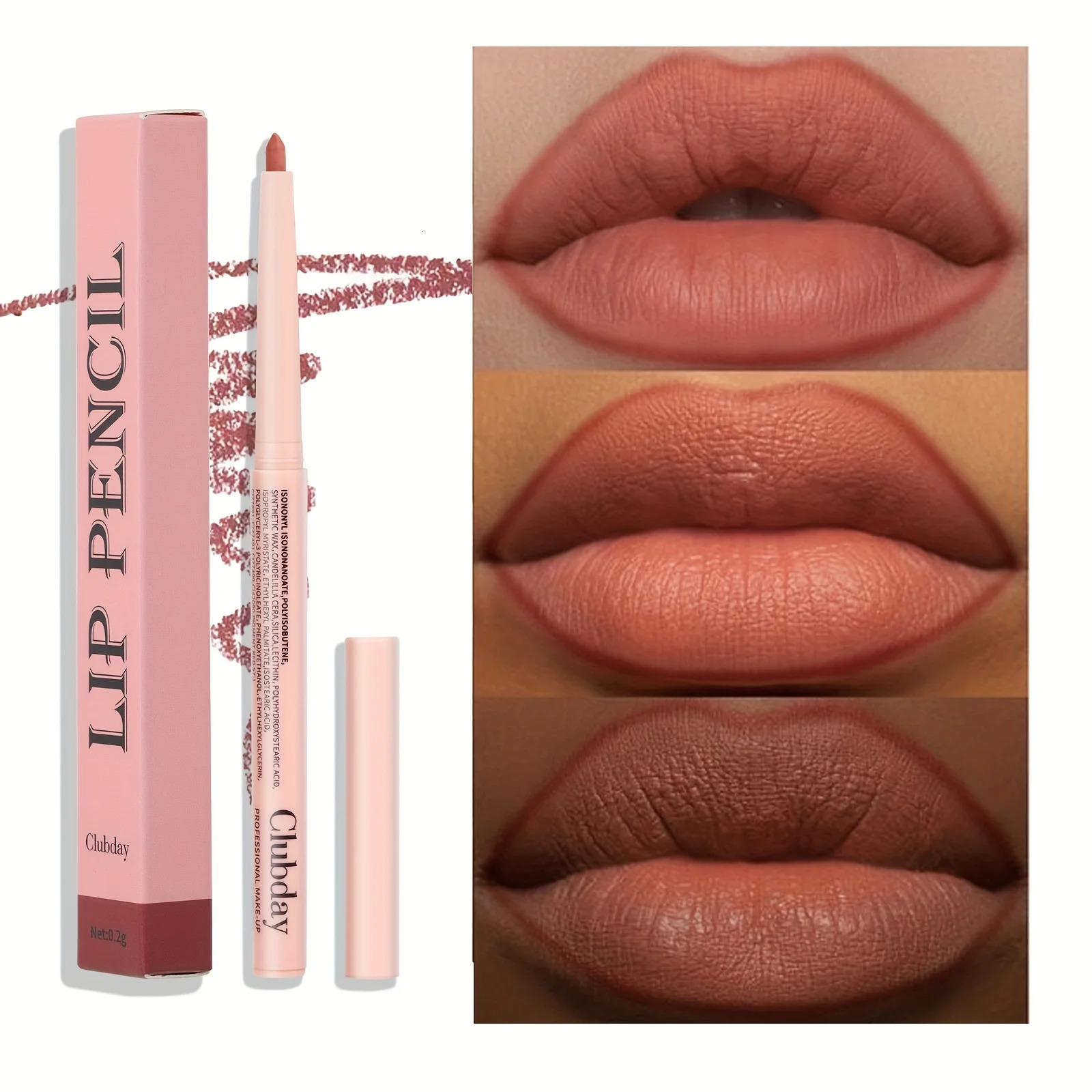 6 Colors Lip Liner Pencil Matte Waterproof Non-Stick Cup Lipstick Long Lasting Sexy Red Brown Lip Liner Makeup Lip Contouring 250716