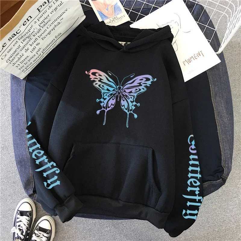Butterfly Printing Womens Sweatshirts Fashion Casual Hoodies Jogging Clothing Home Party Pullover Tops Y2k Street Hot Sales 2025 XJ250717