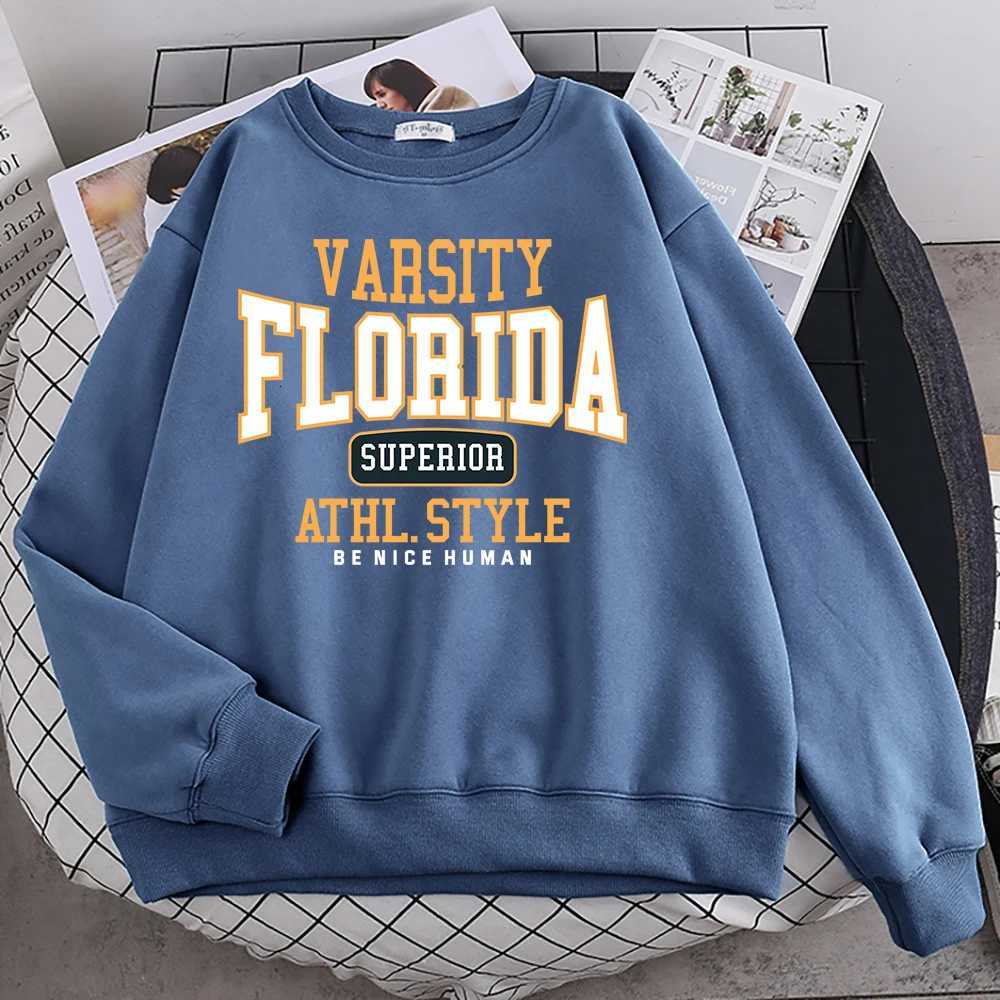 Trend Casual Woman Pullover Florida Edition Athl Style Print Hoodie Warm Drop Sweatshirt Crewneck Soft Fe Streetwear XJ250717
